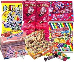 Kit Doces 40 Sacolinhas Surpresa Guloseimas Pipoca doce Nucita Pirulito Bolinha de Chocolate Bala Mole Chiclete Festa Infantil