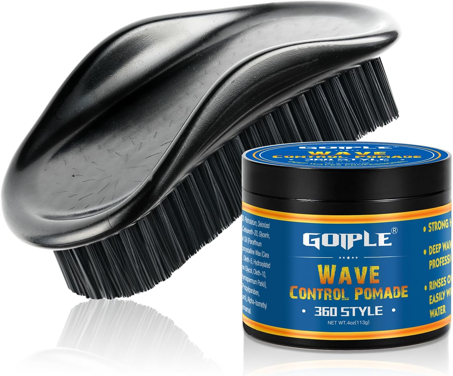 Amazon.com: Wave Pomade 360 Greasy Pomade Wave Styler Brush Great for ...