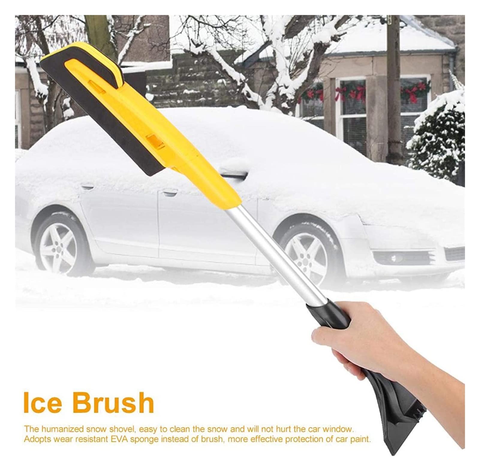 XMING Nieve de eliminación de Cepillo, Multiuso Desmontable de múltiples Funciones del Coche manija Retirada de la Nieve Cepillo raspador de Hielo Pala