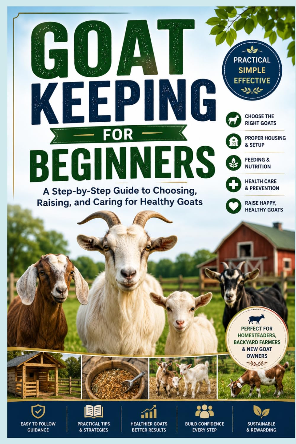 Goat Keeping for Beginners: A Step-by-Step Guide to Choosing, Raising, and Caring for Healthy Goats (The Beginner's Goat Farming & Homestead Series)