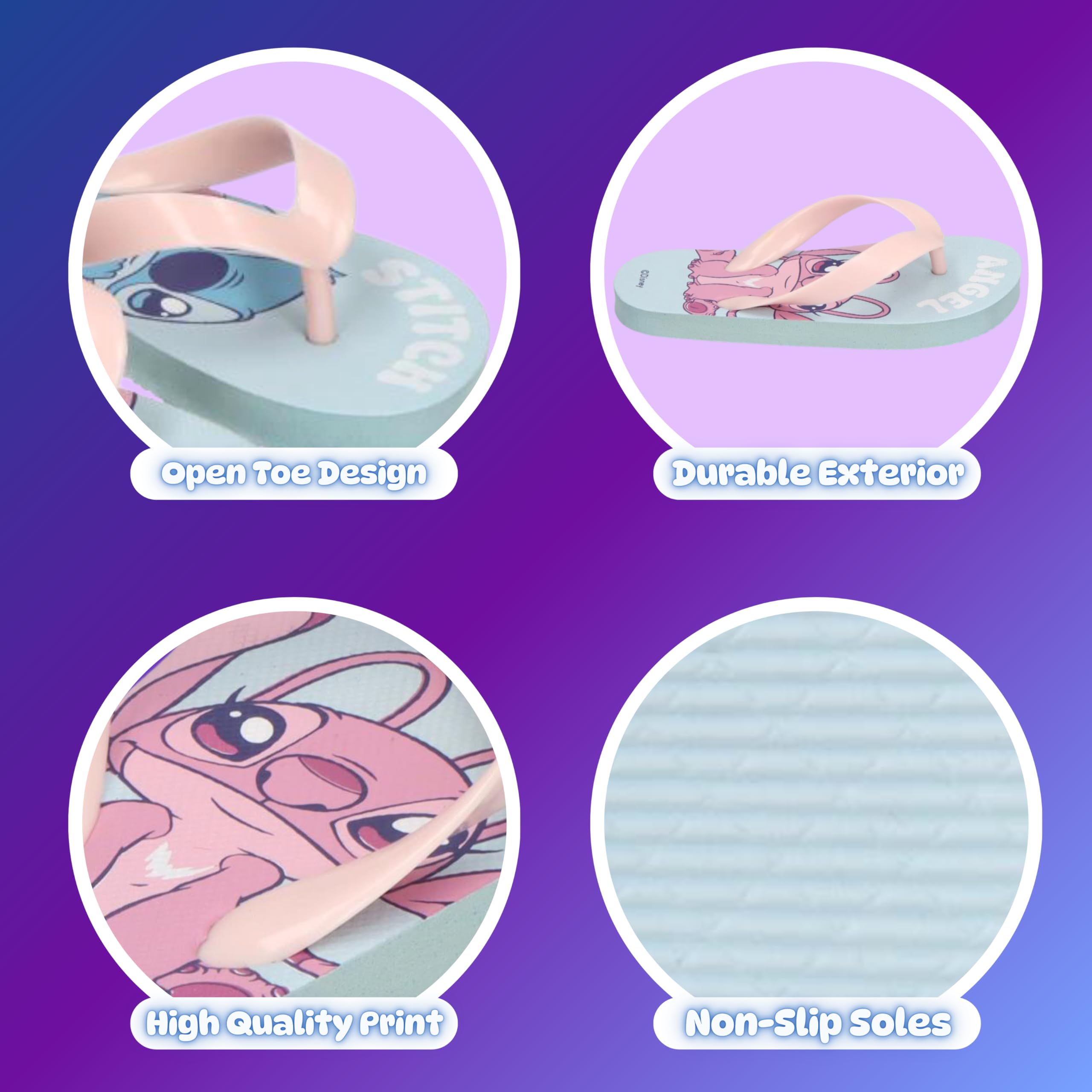 Disney Stitch Infradito per Bambine, Sandali Estivi Regalo per Ragazze, Taglie EU 26 alla 33