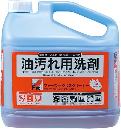 Amazon 業務用 油汚れ用洗剤 ファースト グリスクリーナー 4 5kg 濃縮タイプ 大一産業 マルチクリーナー