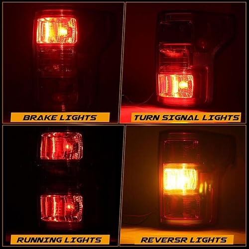 Miniatura 6 de Conjunto de luz trasera compatible con Ford F150 2020 2019 2018, luces traseras, lámpara de freno trasera, montaje de luz trasera para reemplazar