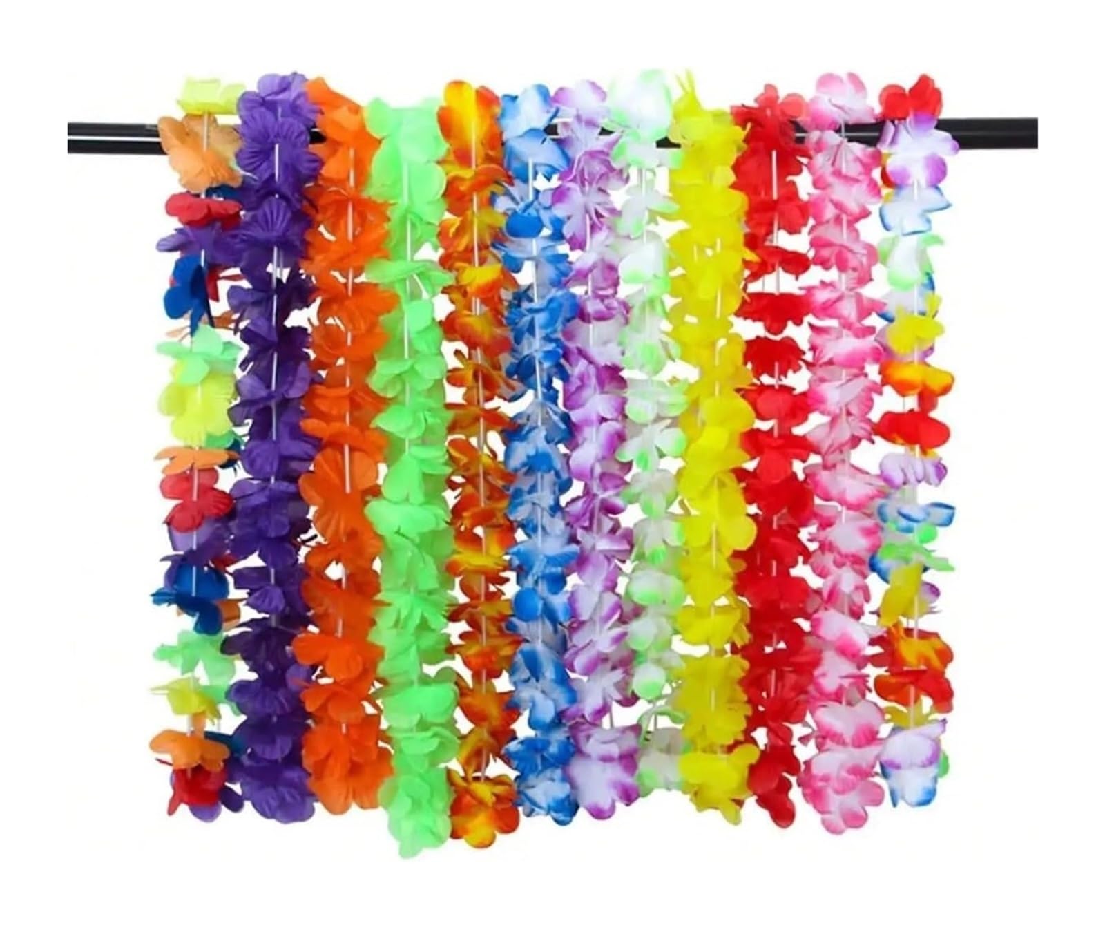 Hawajskie lei, 24 szt. 48 Hawajski kwiat Lei Party Decor Mix Tropikalny naszyjnik Artykuły plażowe(48pcs)