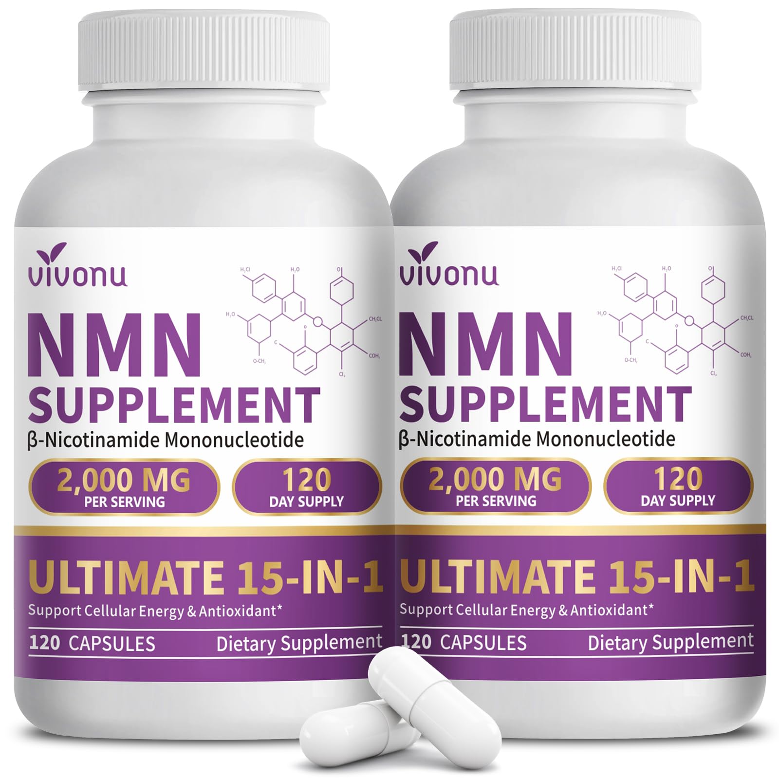 nmn liposomal glutathione 40000 Vin ung trng da 15-in-1 Liposomal NMN Supplement, 2000mg