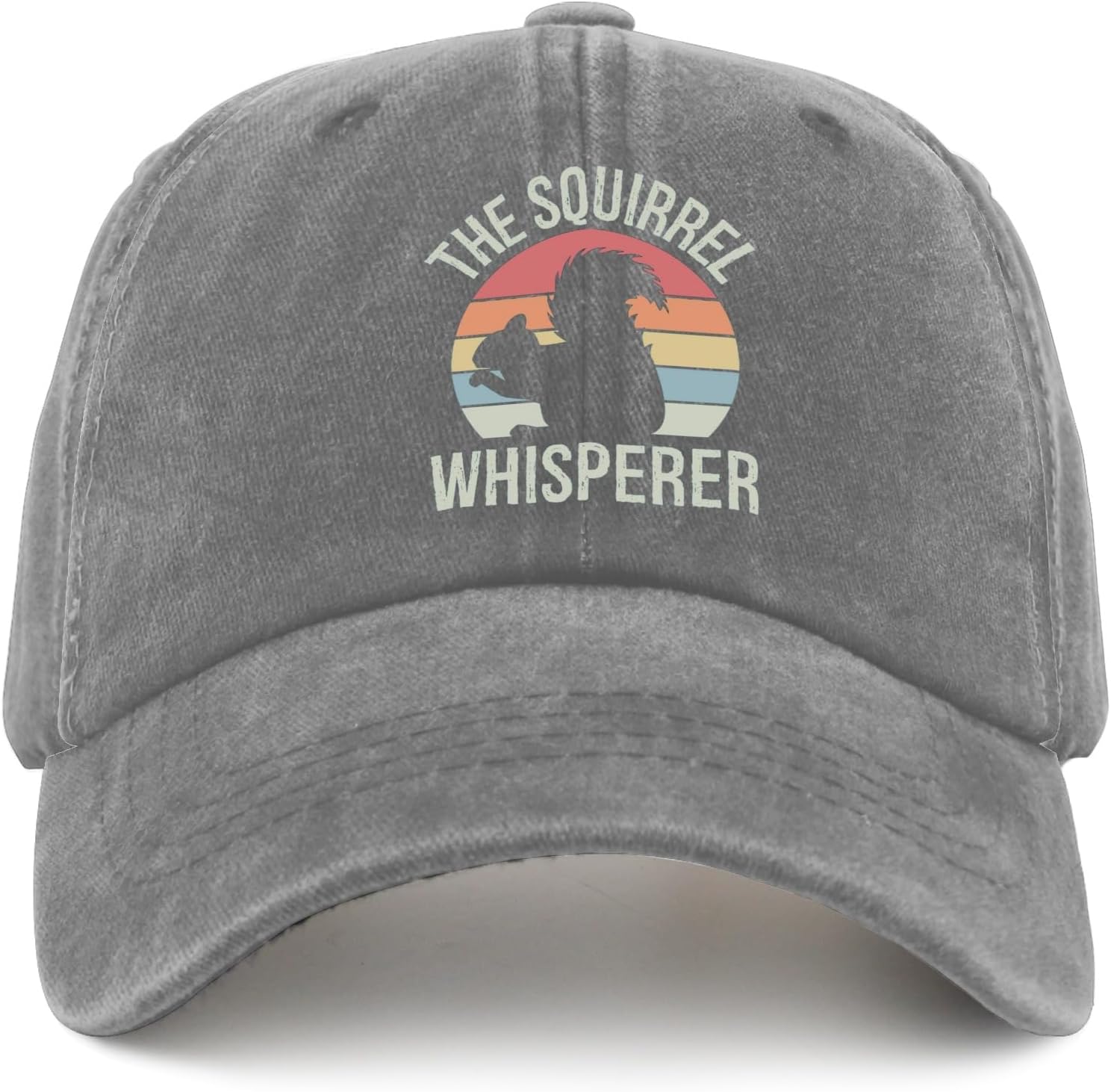 The Squirrel Whisperer Baseball Cap Mens Outdoor Hat Pigment Gray Mens Hat Gifts for Boyfriends Baseball - Image 8