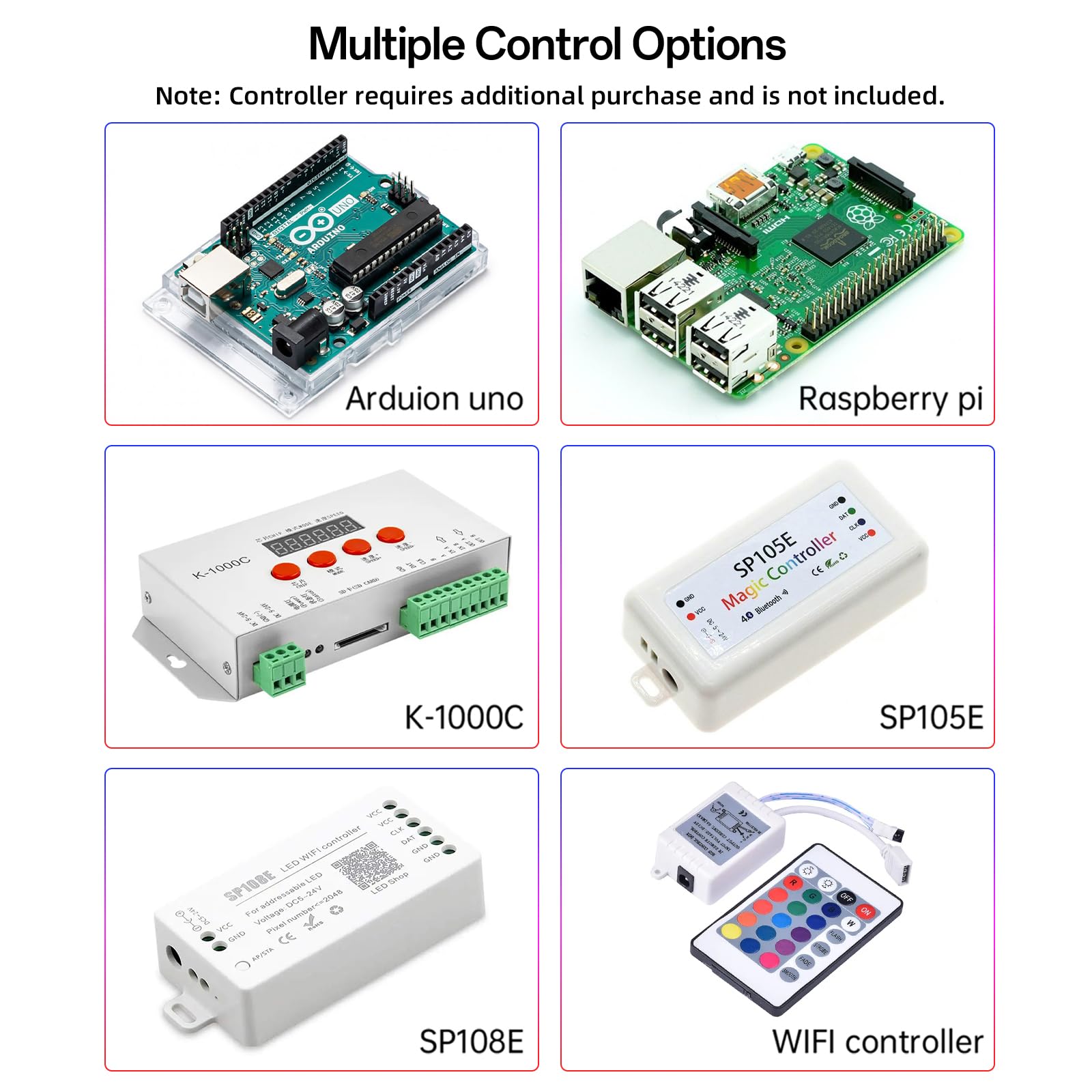 CUQI WS2812 RGB LED Ring 8 bit indirizzabile individualmente WS2812 LED diametro 50 mm per Arduino, Raspberry Pi, progetti fai da te