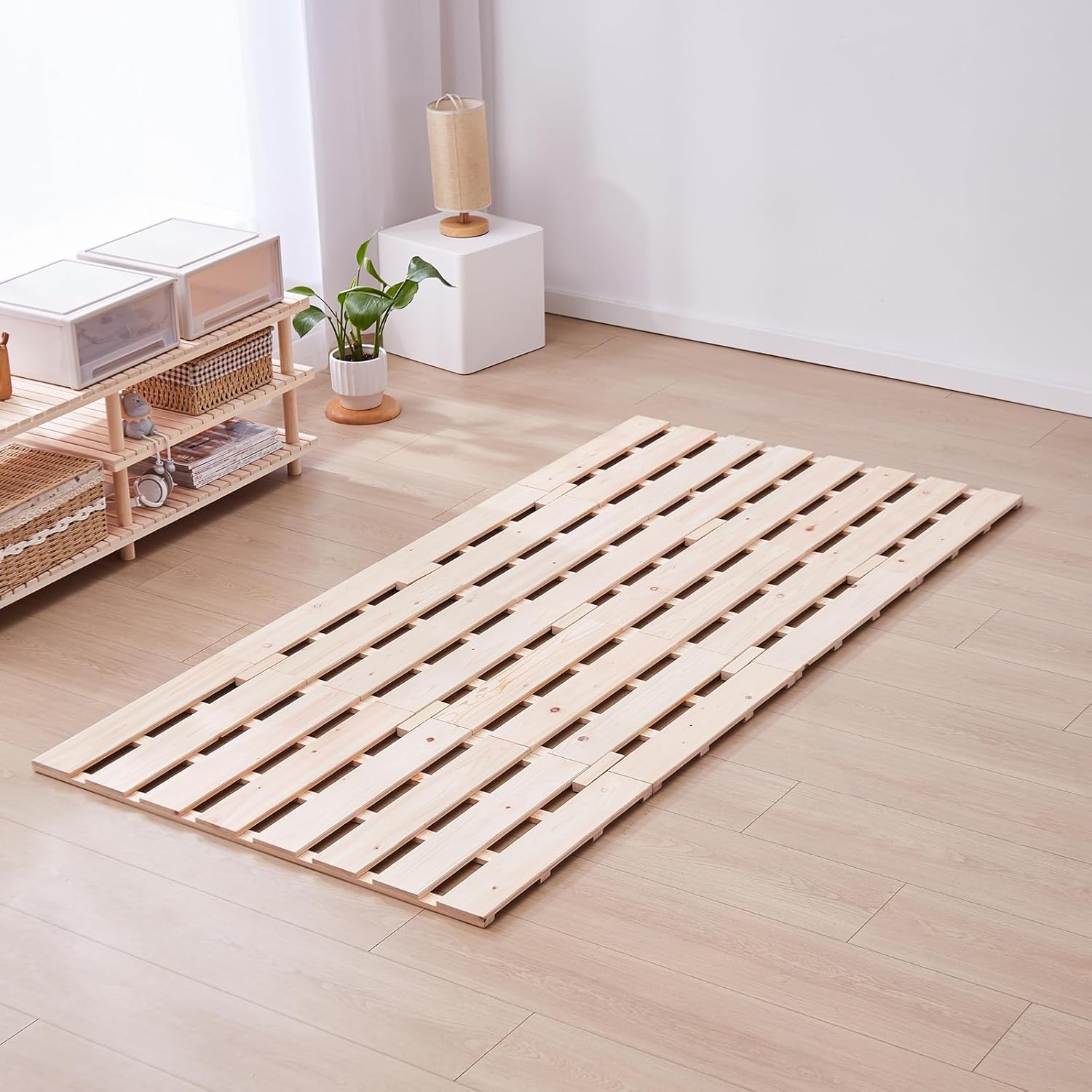 ZINUS ベッドフレーム シングル ソノマ ウッドナチュラル 2024 木目