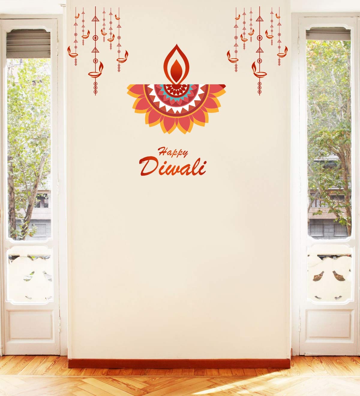 VCREATE DECOR Happy Diwali Deepak Design Wall Sticker & Decal (PVC Vinyl,Size-58 Cm X 53 Cm) (B08HZ23BK3) Amazon Price History, Amazon Price Tracker