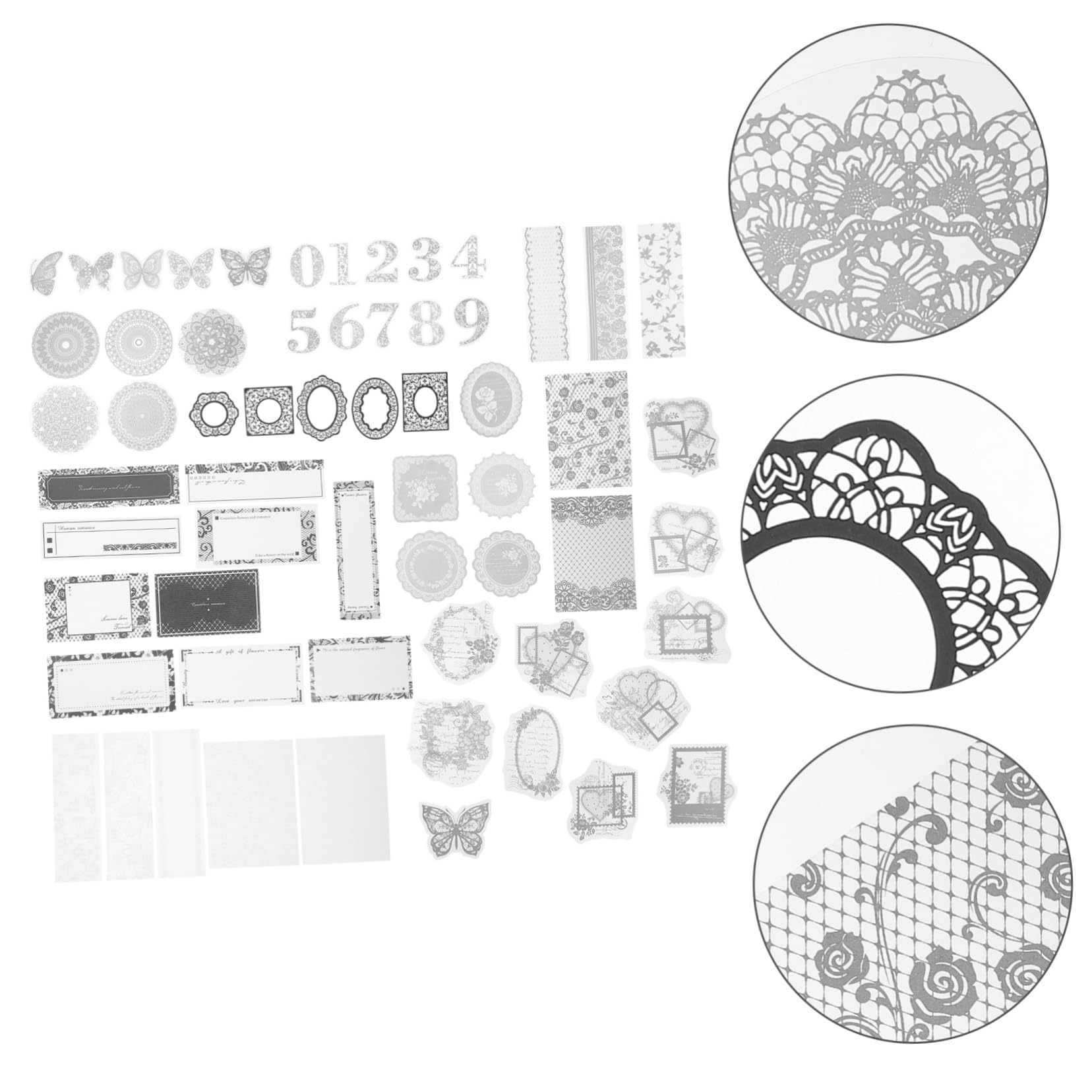 Gadpiparty 3 Set Adesivi in Carta Decorativa Per Scrapbook Adesivi Per Progetti Creativi Decorazioni Eleganti 100 Pezzi * 3