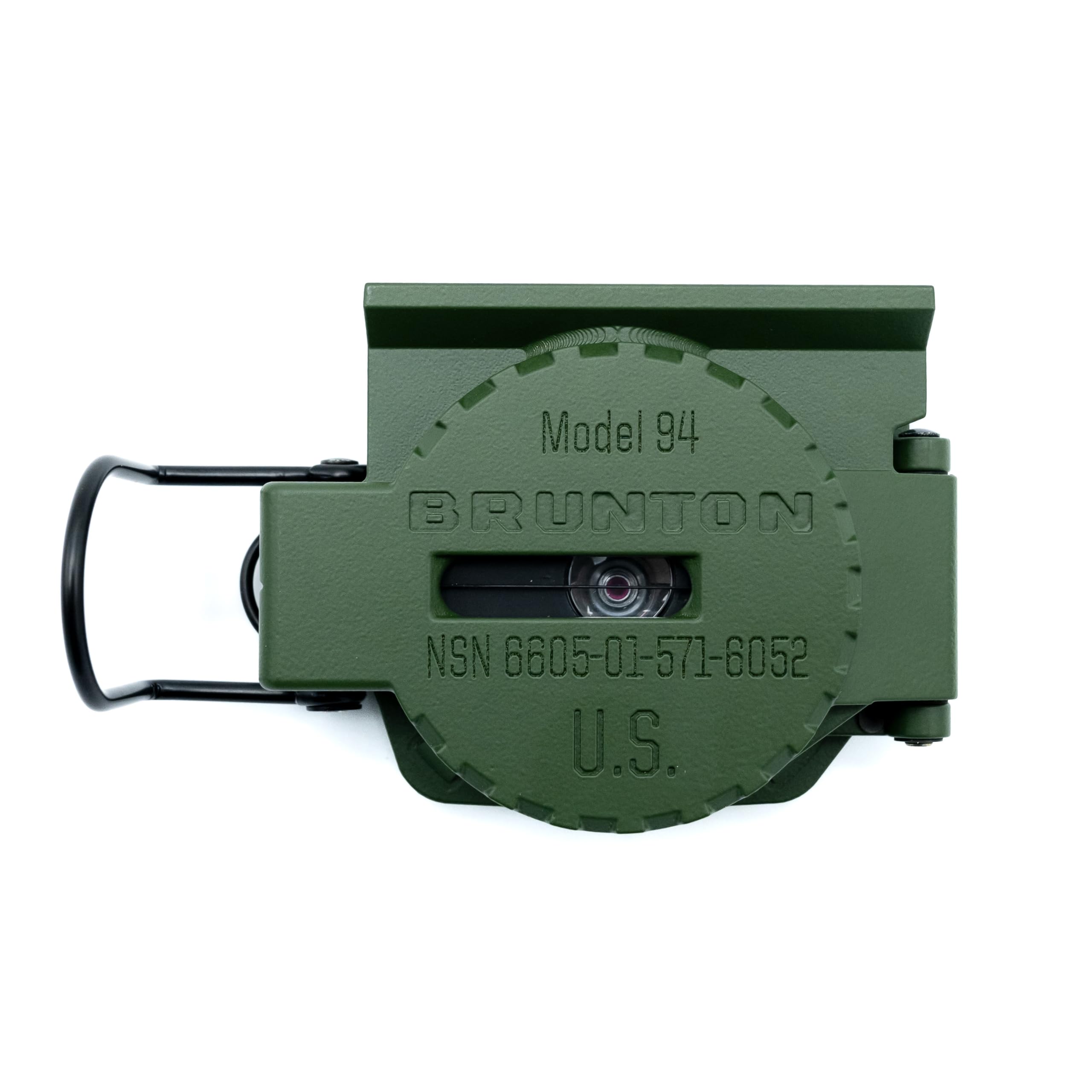 Brunton Linsen-Kompass Modell 94, militärisch, phosphoreszierend, aluminium, USA hergestellt