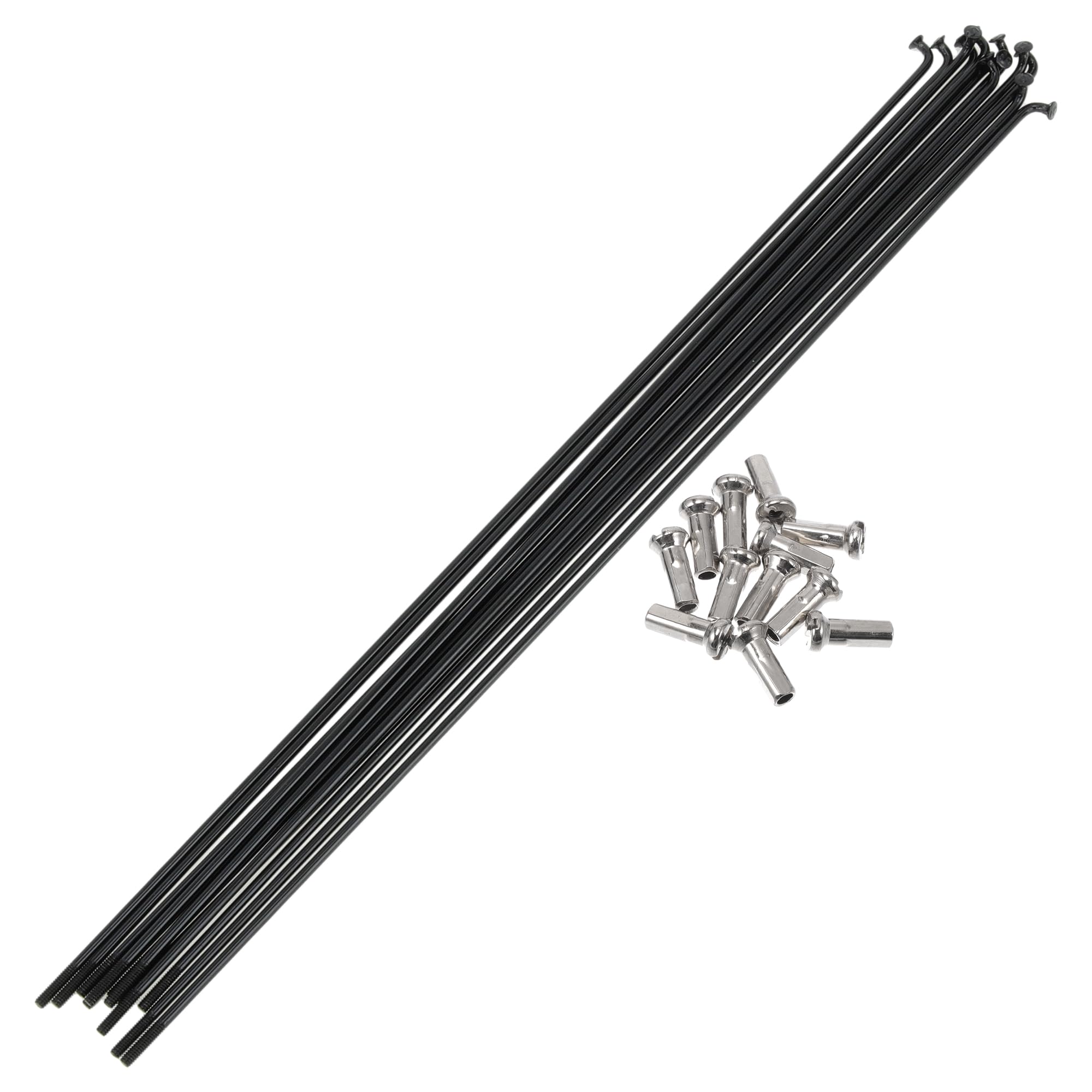 A ABSOPRO Bicycle Spokes 14G 304 Stainless Steel Black 1 Set 265mm Length