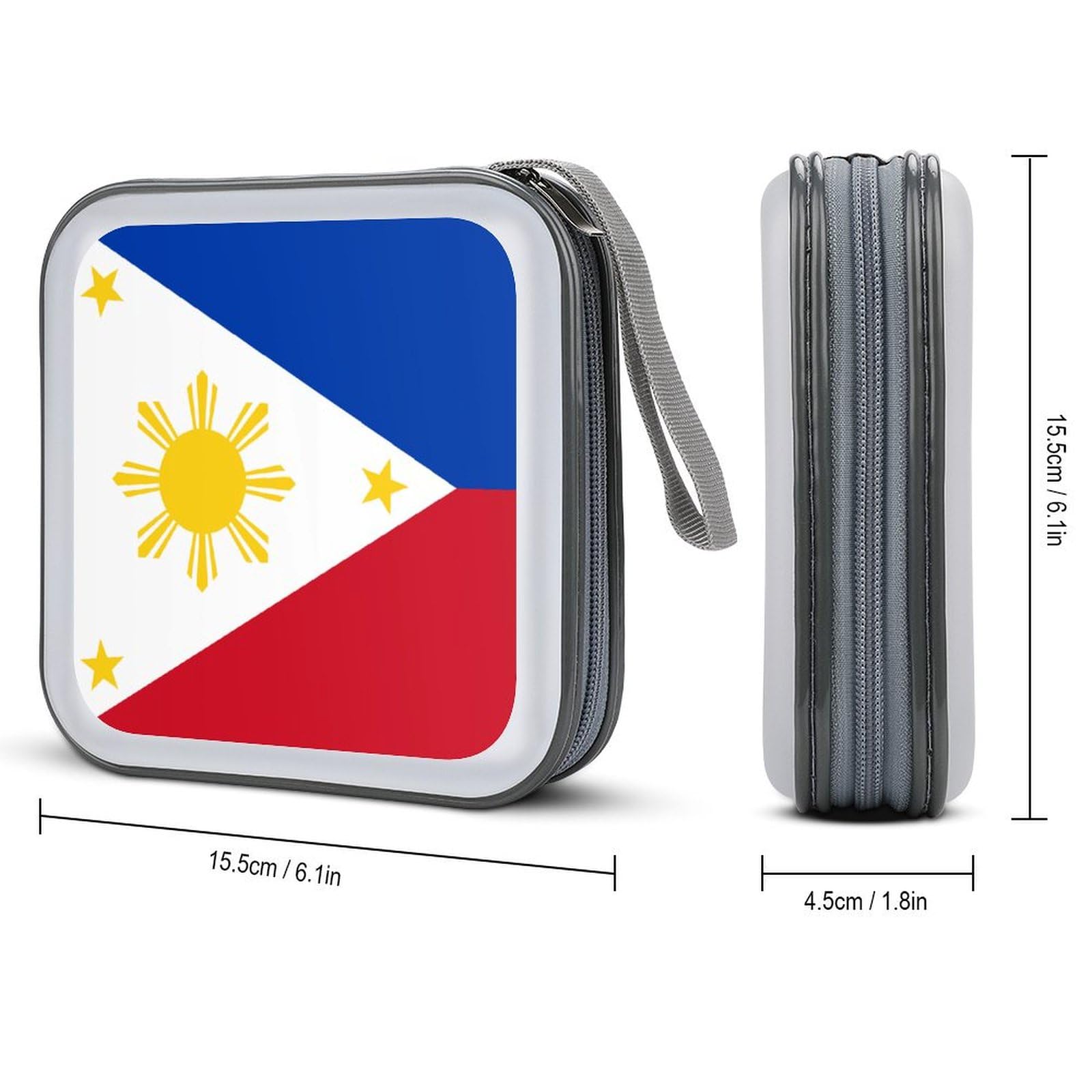 Philippines Flag CD Case DVD Storage Case Portable