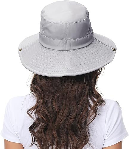 Miniatura 4 de ANOTHER CHOICE Sombrero de sol para mujer, ala ancha, transpirable, de nailon, para senderismo, verano, pesca, con cordón ajustable