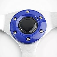 Vista 5 de Volante clásico azul para carrito de golf para Club Car DS y Precedent, EZGO, Yamaha, Universal, para autos de carreras/carritos de golf