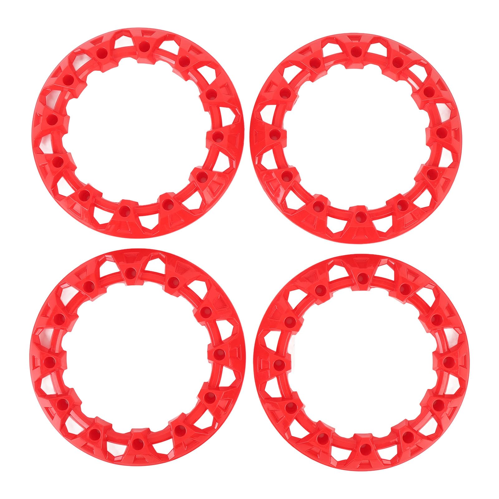 4-Piece 10 Inch ATV Wheel Rim Covers - Blue ABS Plastic Hub Caps For Go-Karts & ATVs
