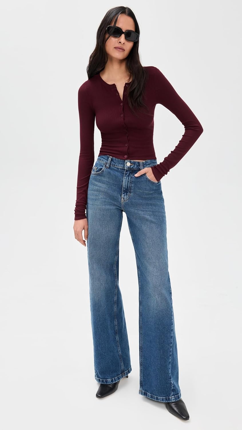 Enza Costa Women's Silk Rib Essential Cardigan