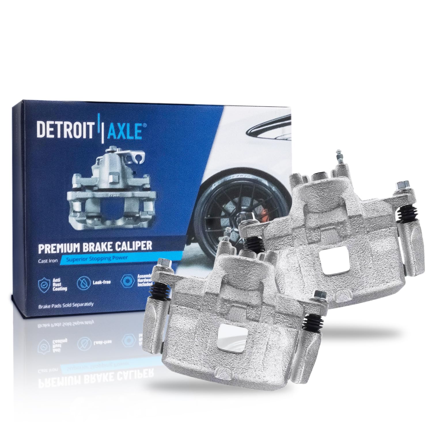 Detroit Axle - 2pc Front Brake Calipers for 2008-2017 Mitsubishi Lancer