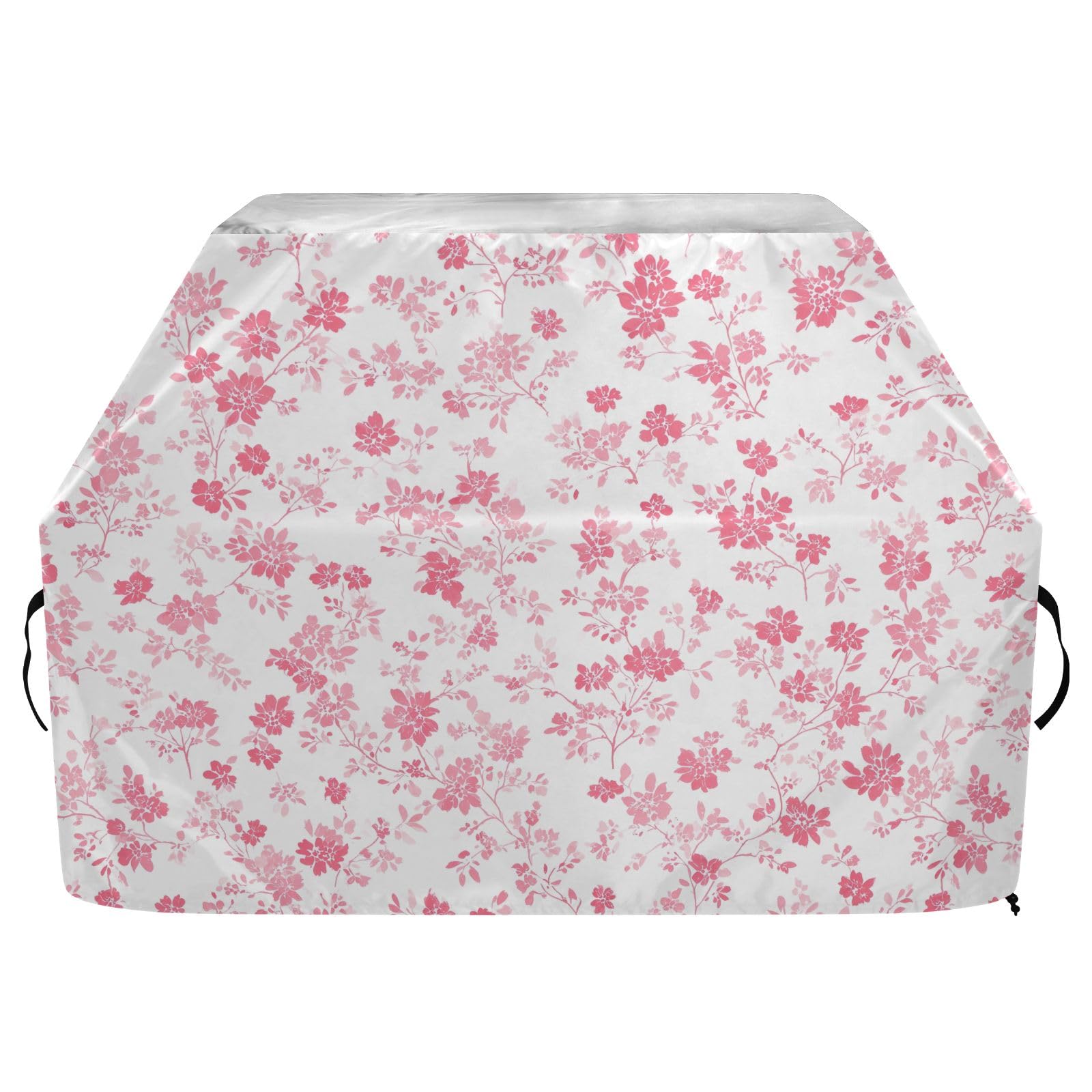 Copertura per barbecue con motivo floreale, impermeabile, resistente, per esterni, colore: rosa brillante