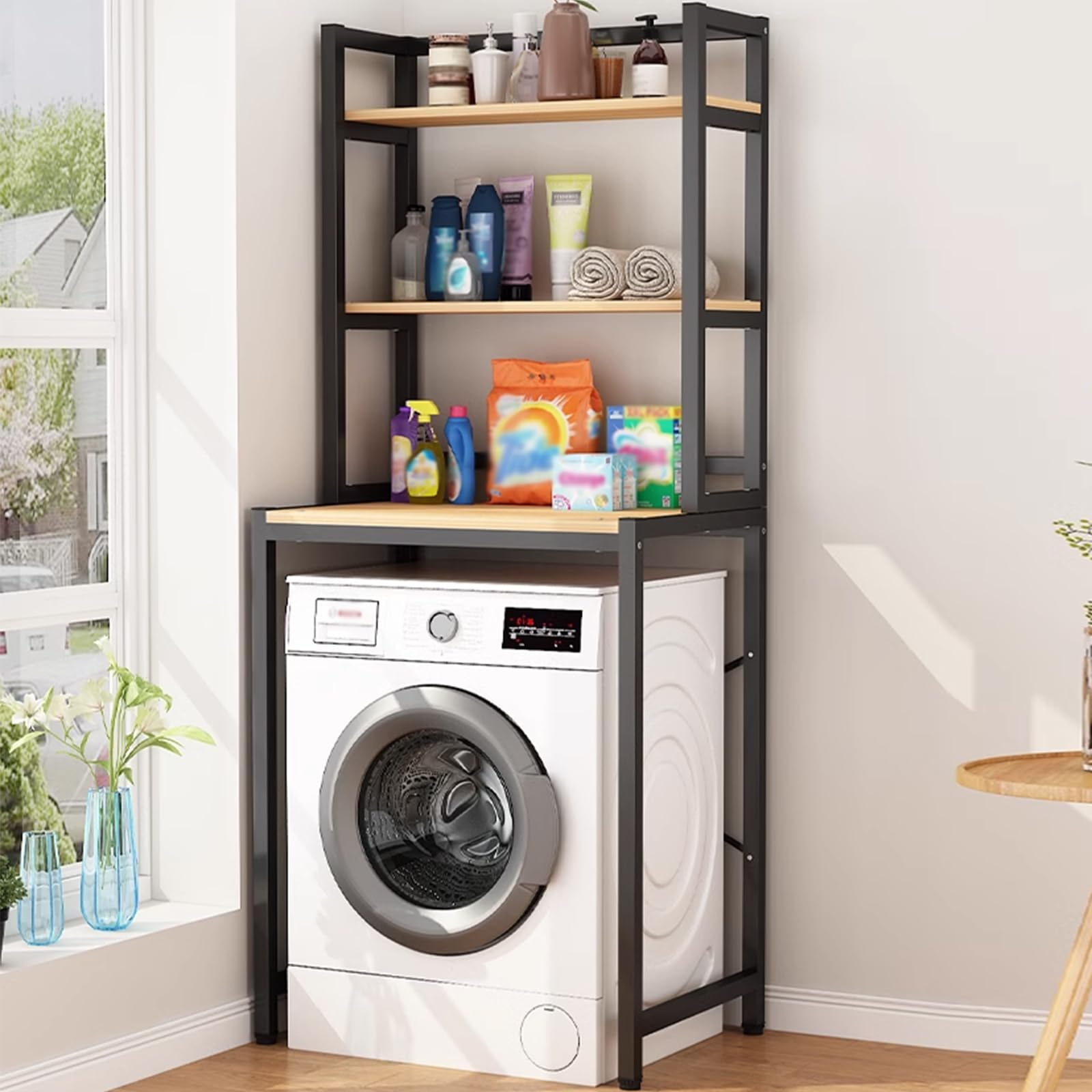 Amazon｜洗濯機置き場 ラック、洗濯機の上の収納ラック、トイレ棚の上