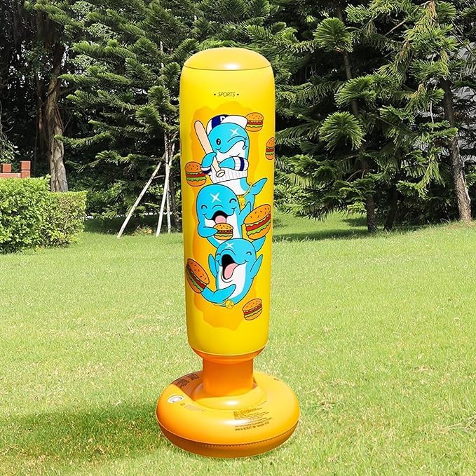 Inflatable Kids Punching Bag, Punching Bag Karate Gifts for Boys and Girls, Boxing Bag for Immediate Bounce Back for Practicing Karate, Taekwondo, and to Relieve Pent Up Energy in Kids-image-13