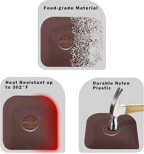 Miniatura 3 de Raspador de sartén y olla, rascador de platos de cocina de silicona de nailon 2 en 1