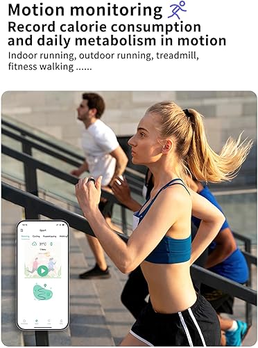 Miniatura 5 de Smart Ring - Medidor de paso de ritmo cardíaco, presión arterial, oxígeno en sangre, monitoreo del sueño, anillo inteligente, rastreador de