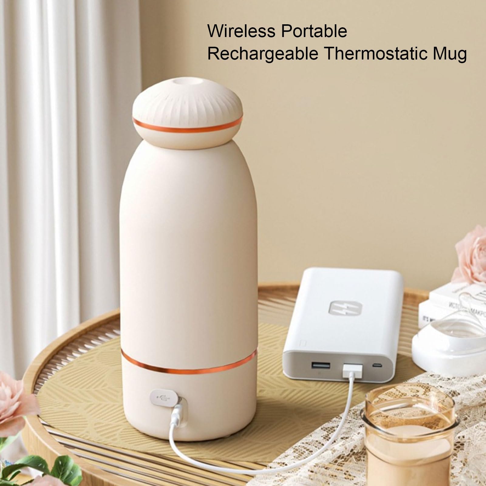 SENECESLI Chauffe-biberon 500 ML, Chauffe-biberon Portable avec Batterie 10000 MAh, Chauffe-Eau Rechargeable pour Le Lait Maternel