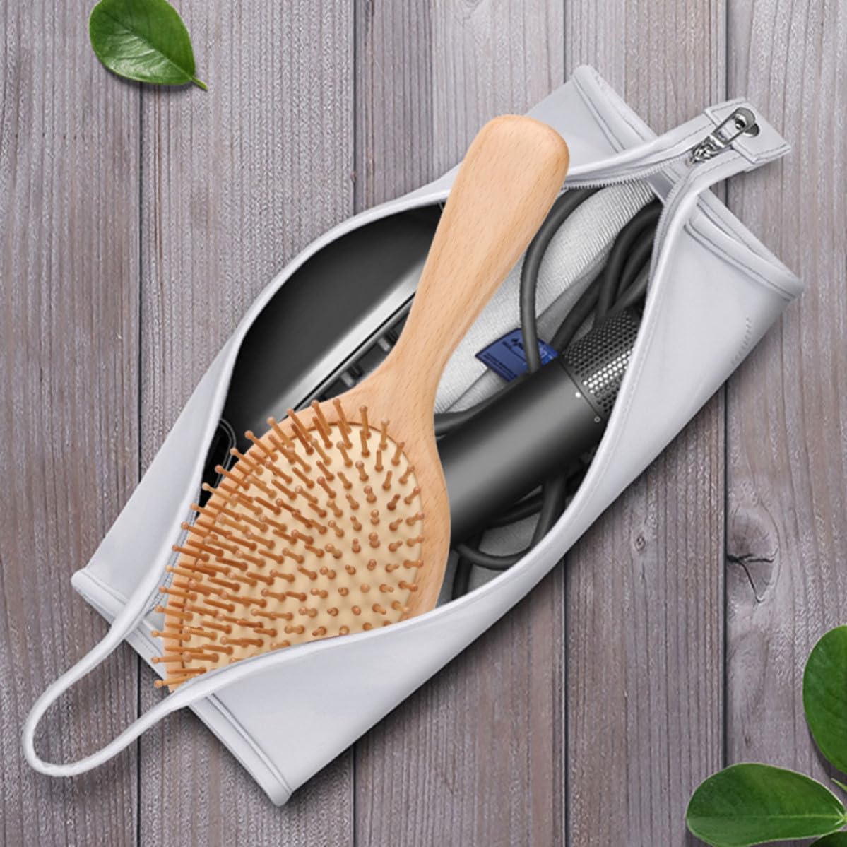 Splashproof Hair Dryer Travel Case with Large Capacity and Easy to Wash Pvc Material, Portable Storage Pouch Suitable for Hair Dryer and Suction Head