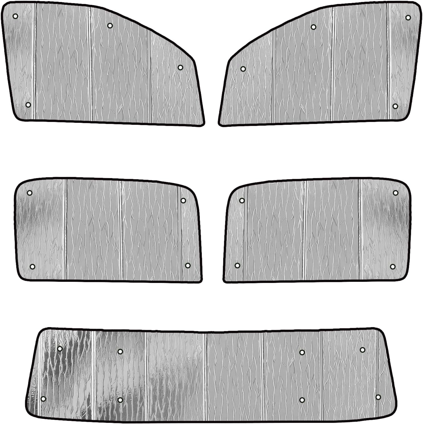 Window Sun Shade Full Set for Ram 1500 Crew Cab & TRX 2019-2025, Excluding The Windshield - AstraGuard