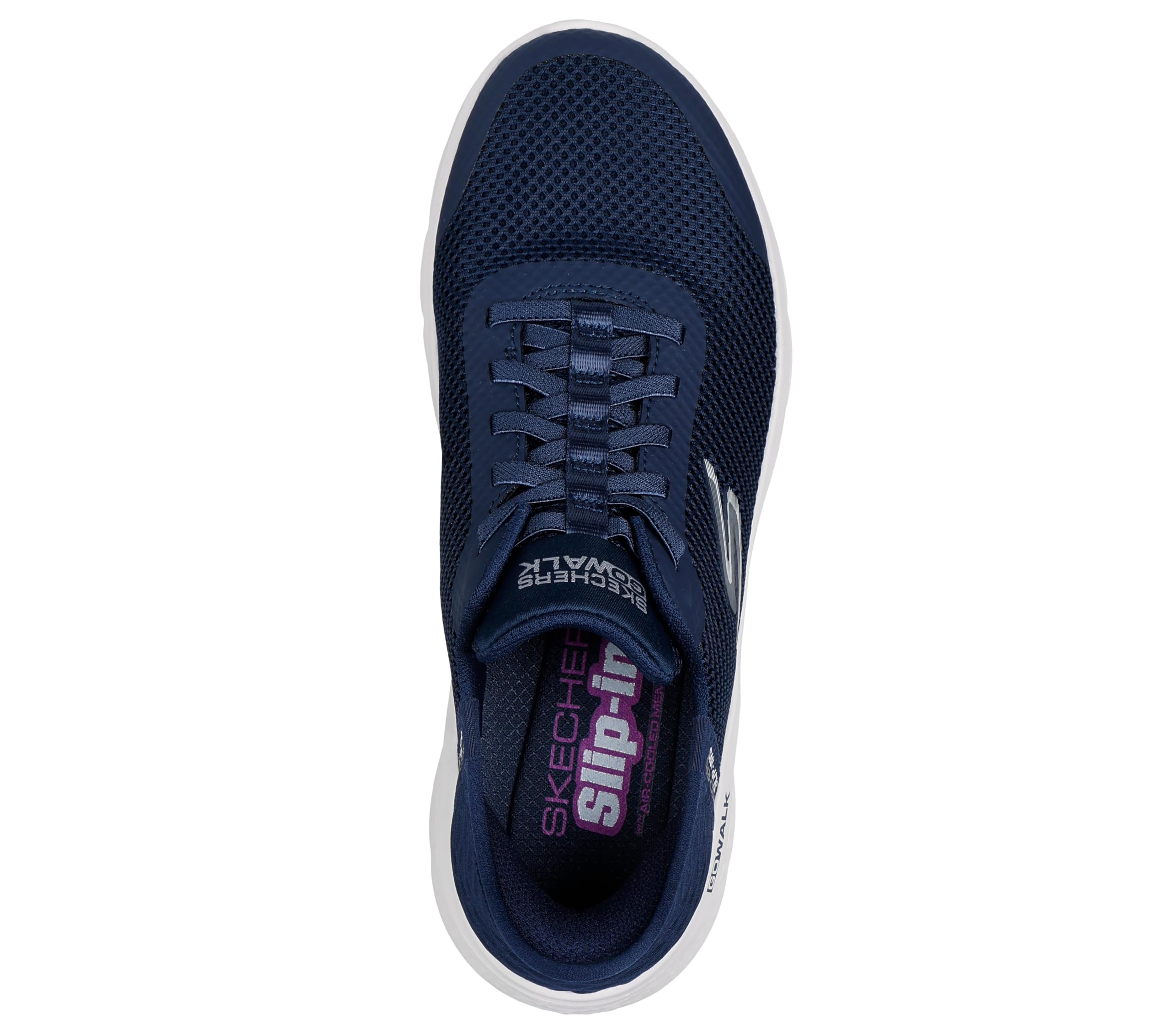 Skechers Damen Go Walk Flex Grand Entry Slip-InTurnschuhe, Navy Textile/White Trim, 35.5 EU Large – Ansicht 3