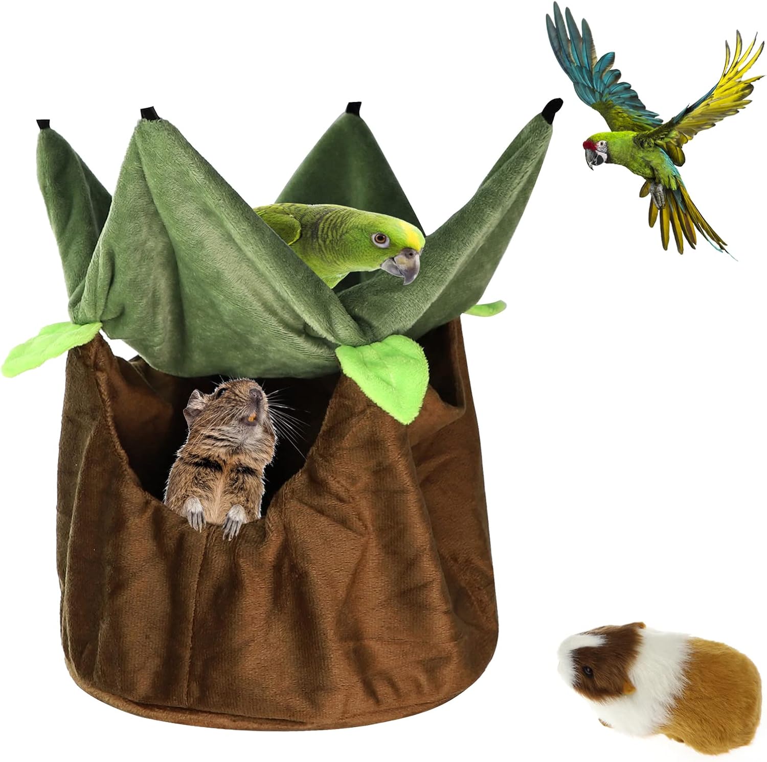 Toysructin Bird Nest Hammock Hut Toy Warm Parrot Hanging