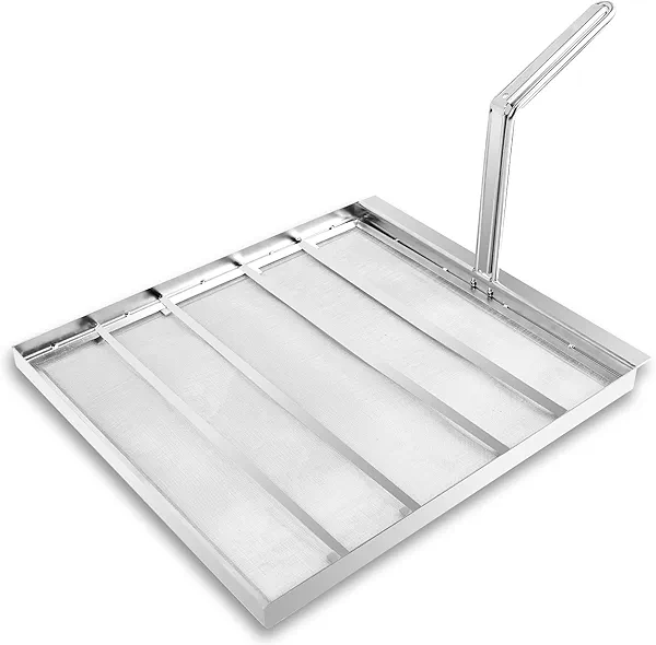 TK45 Commercial Deep Fryer Filter, 12.5" x 13.75", Deep Fryer Filters Extends Oil Life by 40%, 304 Stainless Steel & 500 Micron Fine Mesh Intercept Residue