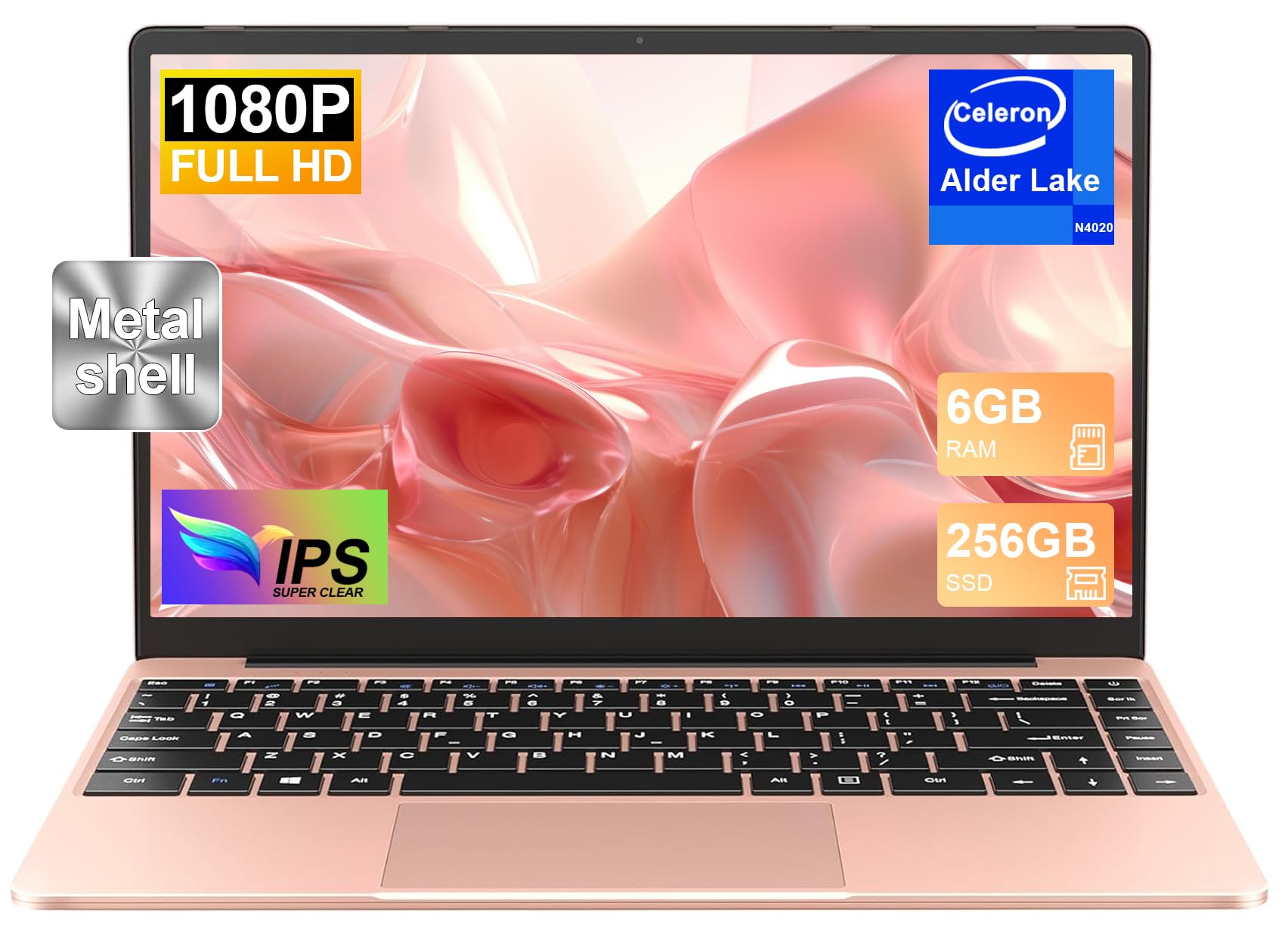 NOTODD N00 14-inch laptop in rose gold color