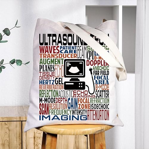 Miniatura 5 de BWWKTOP Bolsa de mano con tecnología de ultrasonido, regalos de ecografía, bolsa de hombro para radiólogo, mercancía tecnológica de ecografía