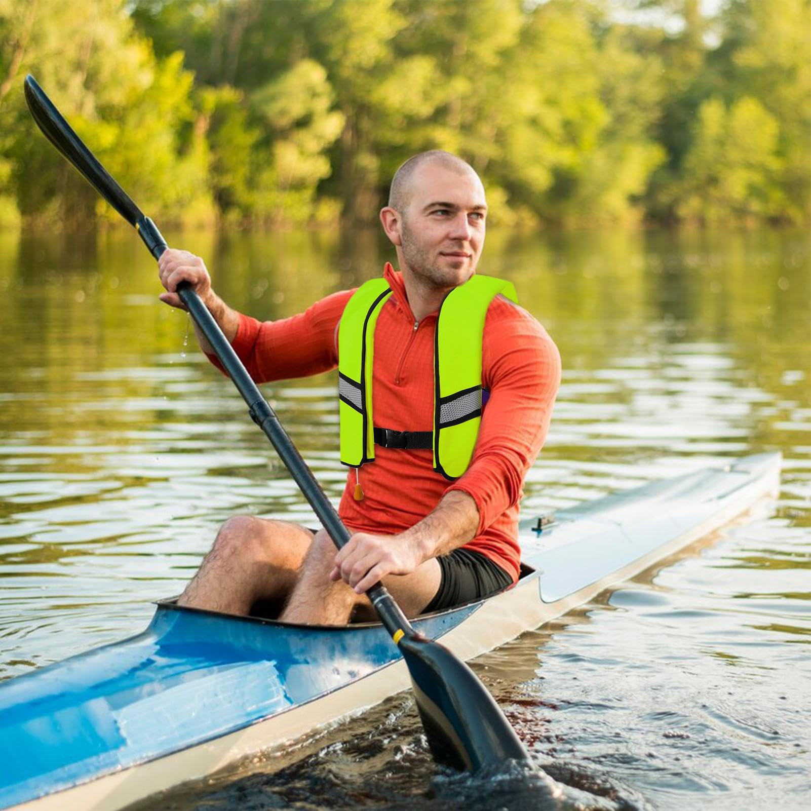 Giacche da nuoto per adulti, giubbotti di vita,Conservatori di vita per adulti - Fondazione portatile riflettente di dispositivi di galleggiamento personale in nylon gonfiabile per kayak biglietti a