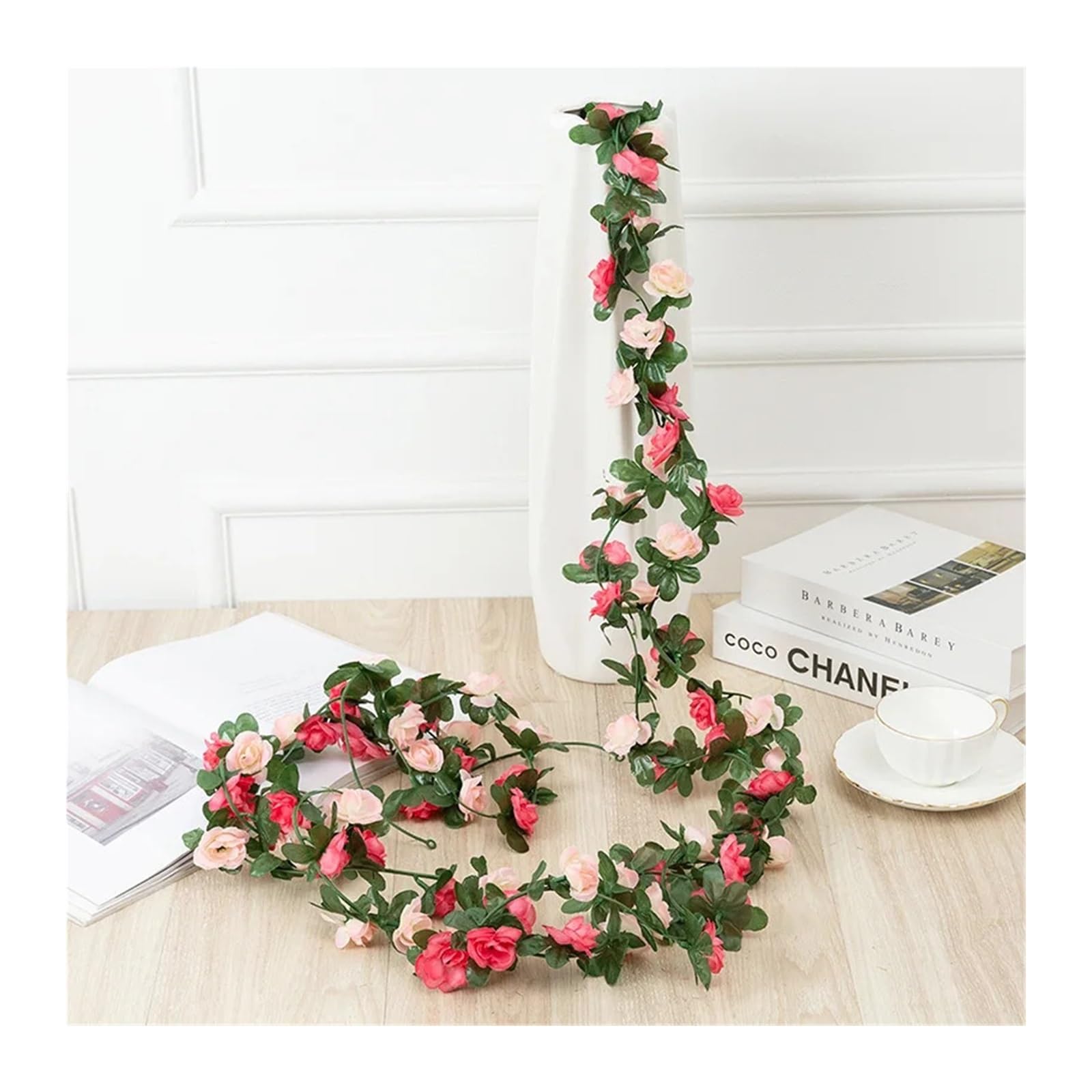 MNUvxzaewf 7ft 2m Foliage Outdoor Home Trailing Flower Hanging Wall Decor(Length 230cm 10)