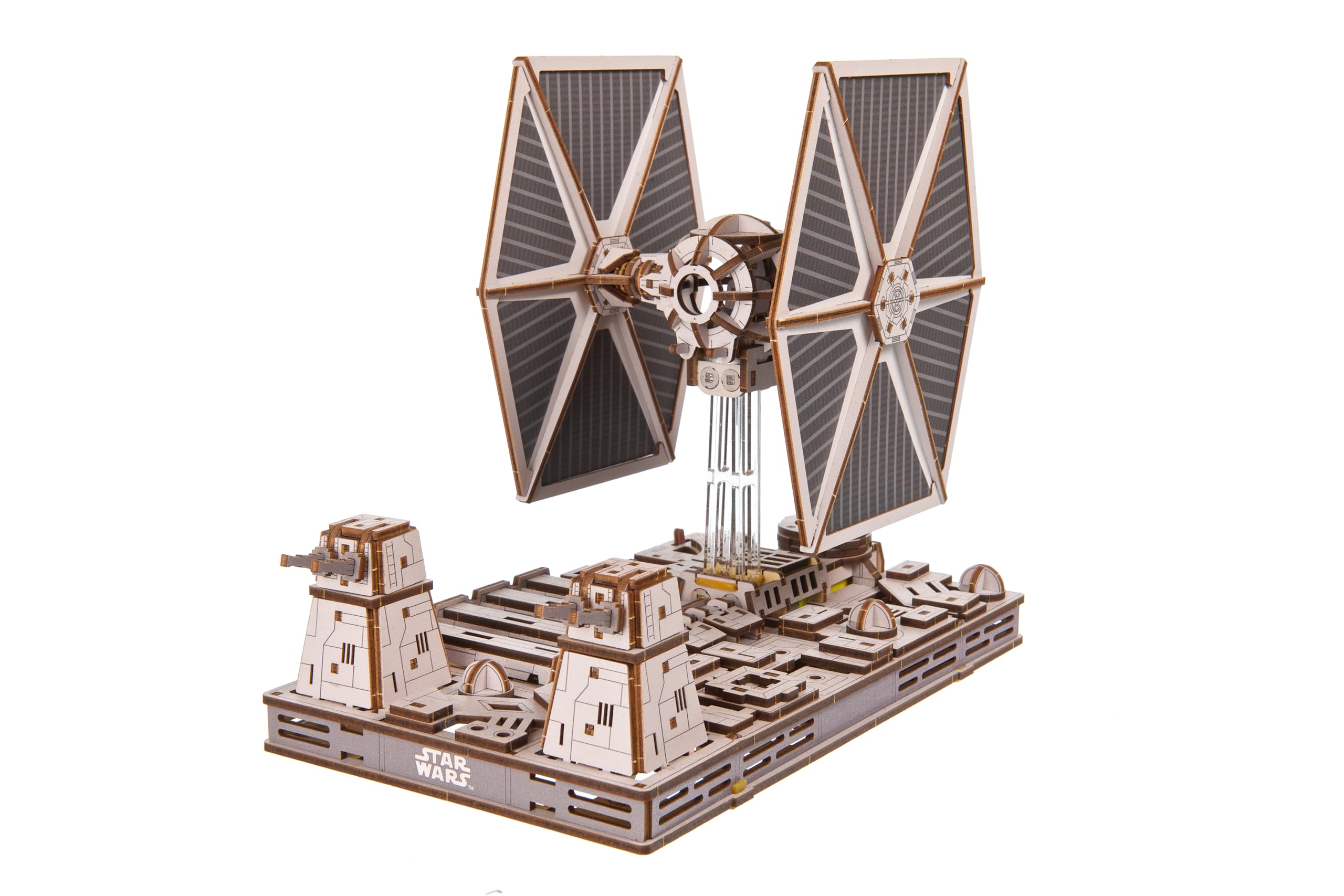 UGEARS Star Wars TIE Fighter 3D Puzzle, Wooden Model Kits for Adults, 3D Wooden Puzzles for Adults