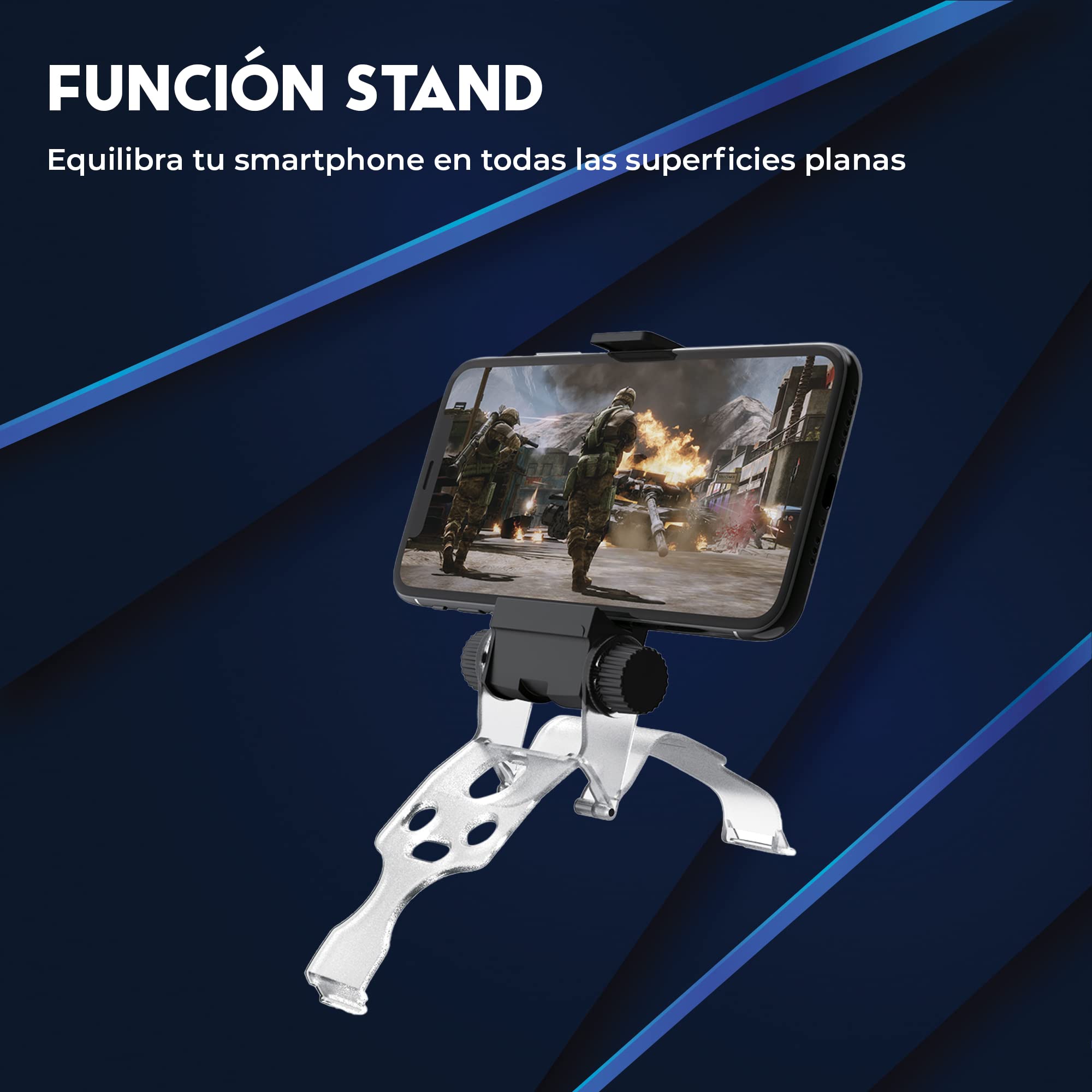 DR1TECH GameGripX+ Clip de Juego Para Mando XBOX One X/S, Series X/S Compatible Con Smartphone Iphone/Android - Soporte Soporte para Teléfono Móvil Ajustable (Mando NO Incluido)