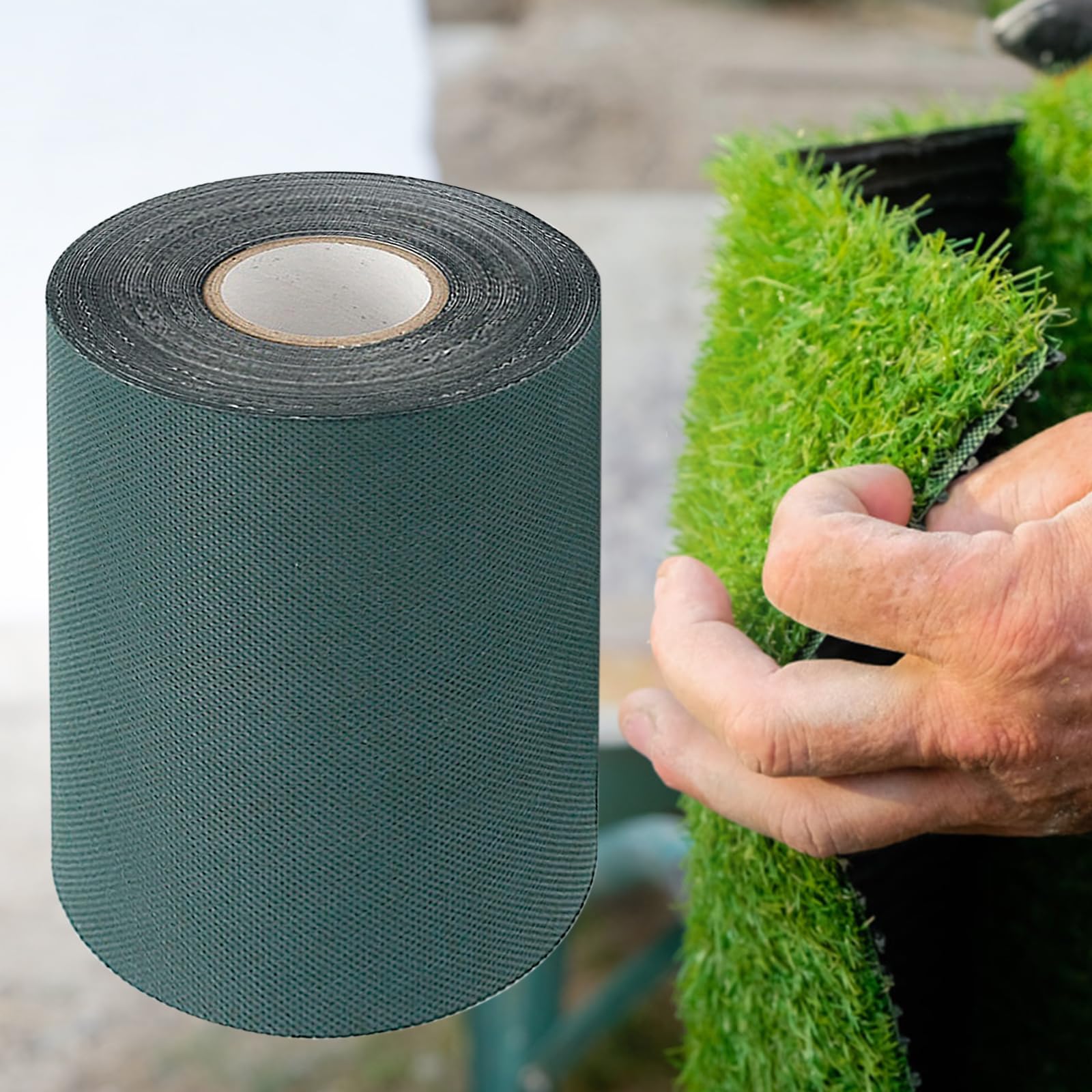 Ruban adhésif pour gazon artificiel - Bande de connexion autocollante pour bordure de pelouse - Pour fixation des joints - Ruban de couture de jardin - 15 cm x 15 m