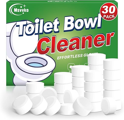 Msvvko Pastillas Limpiadoras de Inodoro PAQUETE DE 30 Limpiadores Automáticos de Tanque de Inodoro Limpieza Continua Manos Libres para Inodoro de