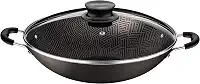 Wok Tramontina Paris Em Alumínio Com Revestimento Interno E Externo Em Antiaderente Starflon Max Chumbo Com Tampa De Vidro 36 Cm 6,0 L