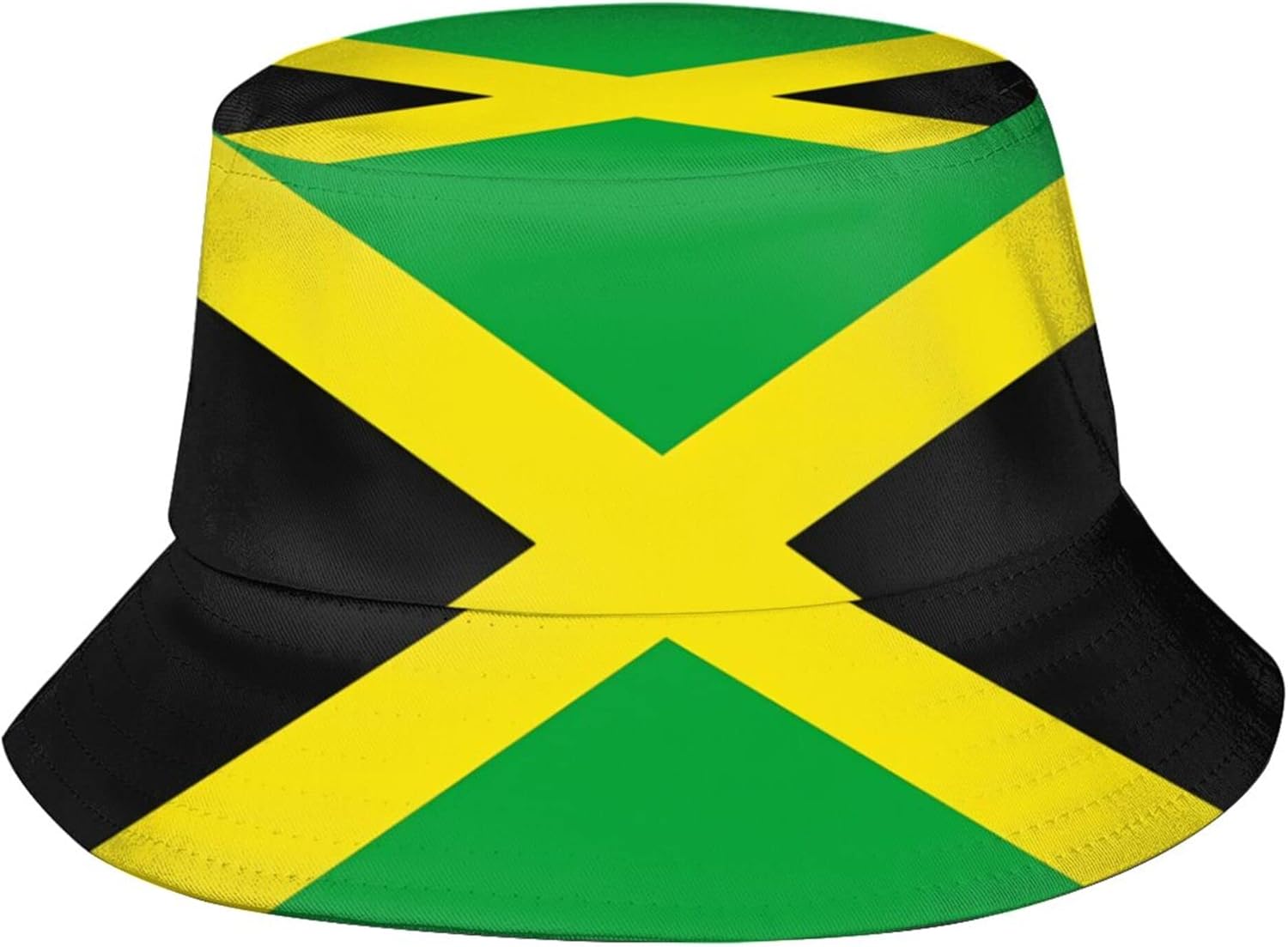 Retro Jamaica Bucket Hat for Adult Fashion Doughnut Print Hat Travel Packable Sun Cap Outdoor Hat for Women and Men