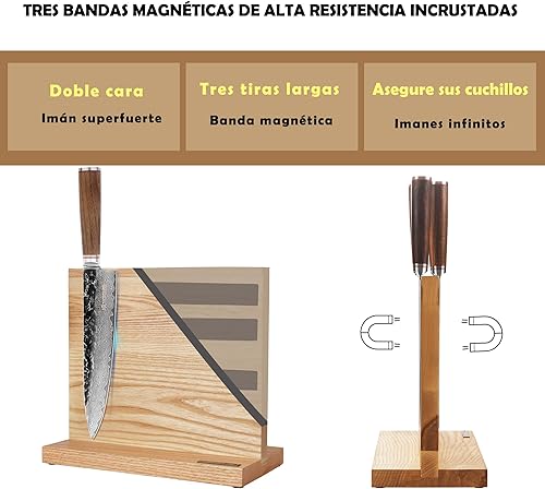 Miniatura 3 de YOUSUNLONG Bloque magnético para cuchillos - Soporte magnético para cuchillos - Soporte magnético para cuchillos - Super magnético de doble cara con