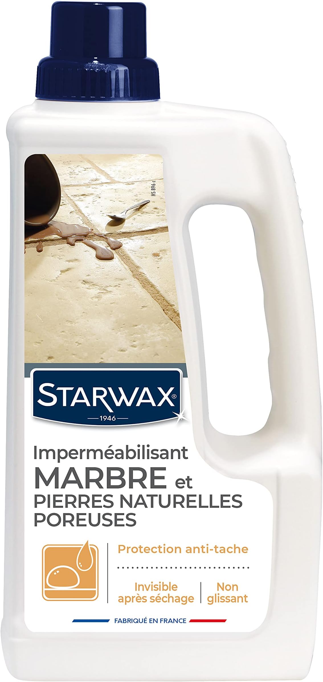 STARWAX - Marble and Porous Natural Stone Waterproofing Sealant - Protects and Waterproofs - Effective Against Water, Grease and Vinegar Stains - 1L - 20m²