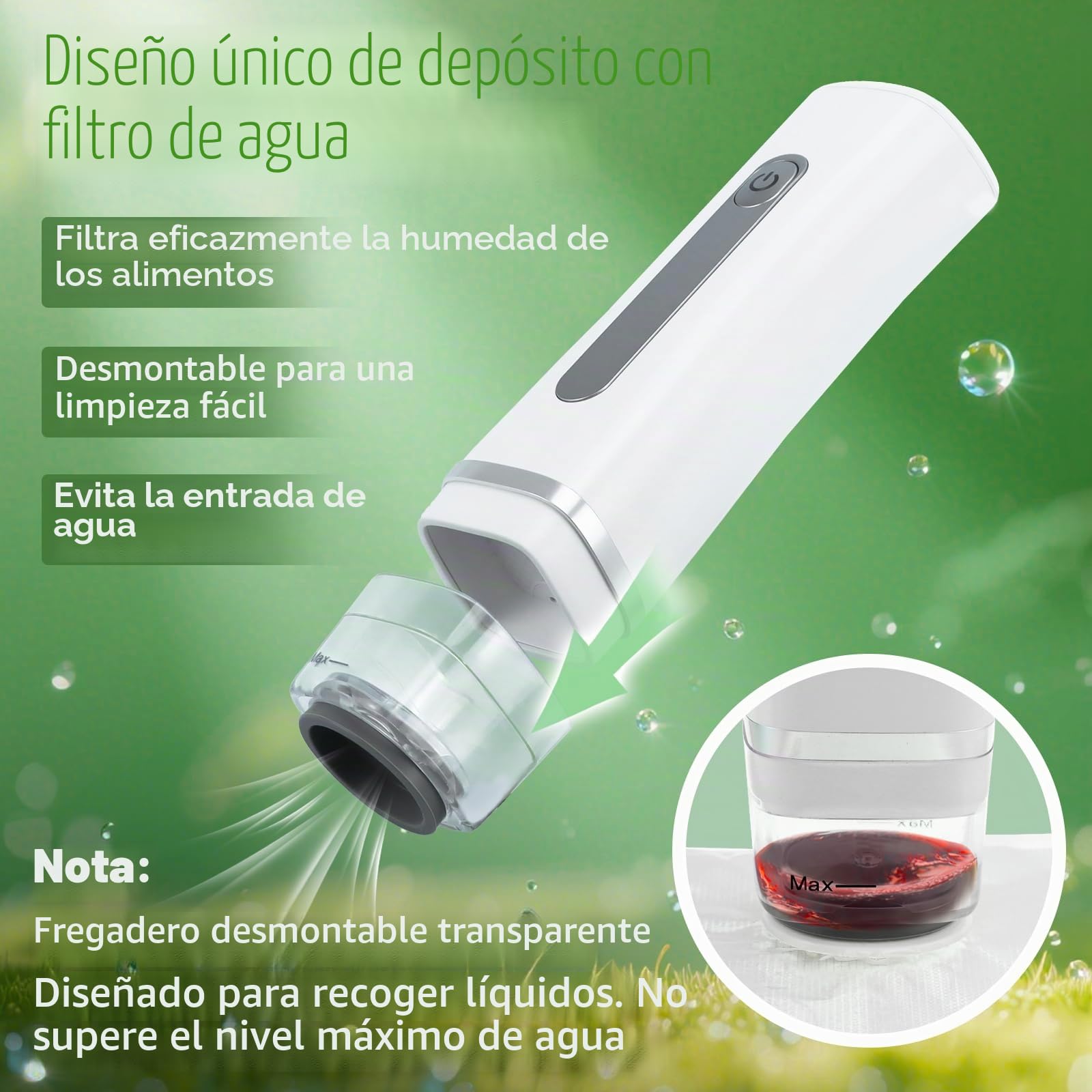 Selladora al Vacío Manual Compacta para Alimentos, Máquina Portátil con 30 Pieza Bolsas Reutilizables | Mini Selladora de Conservación, Compacta Chef para Preservar Alimentos