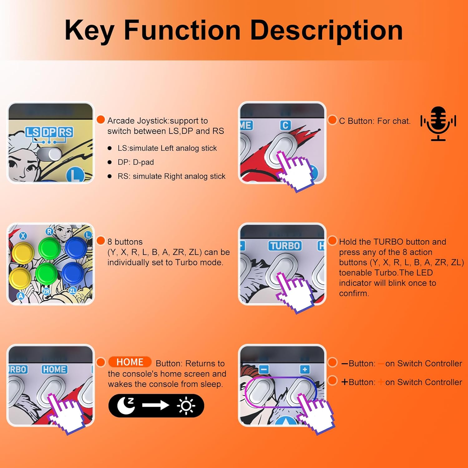 Switch Arcade Stick for Nintendo Switch/OLED/Switch 2,Retro Arcade Machines for Home and Arcade Gaming Cabinet Stand for Street Fighter and The King of Fighters(Screen Not Included)