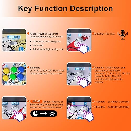 Miniatura 7 de Mini Arcade Cabinet for Nintendo Switch 1 & Switch OLED,Retro Arcade Machines for Home and Arcade Gaming Cabinet Stand Compatible with Street