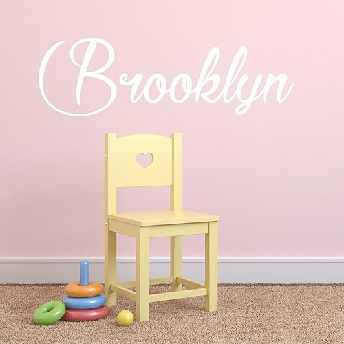 Miniatura 9 de Decor Designs Decals Calcomanía de vinilo para pared con nombre personalizado, diseño cursivo para niñas, decoración de bebé (varias opciones de