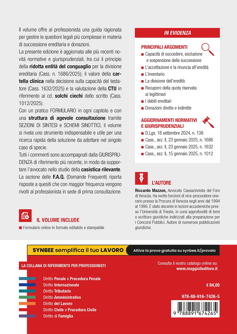 Manuale pratico per la successione ereditaria con formulario e giurisprudenza